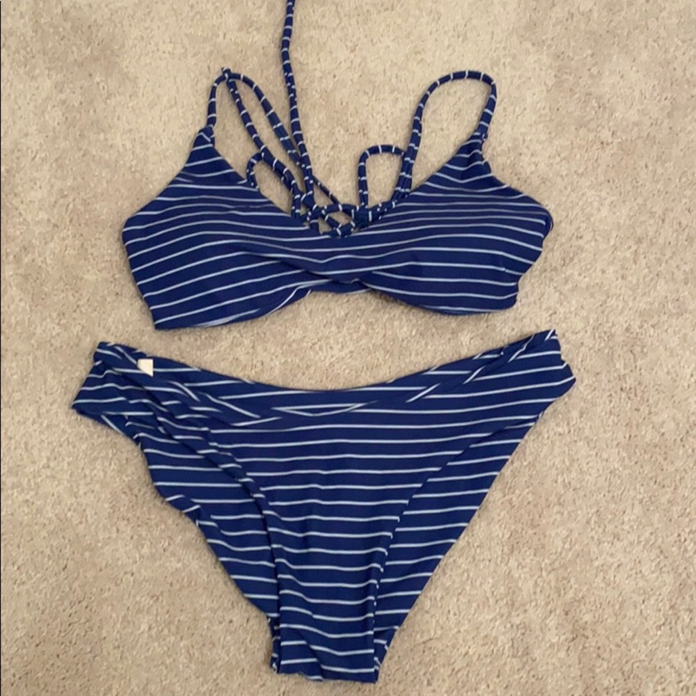 Blue bikini